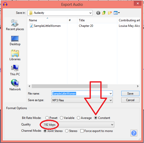 To format correctly, select Bit Rate: "Constant", and make sure it saves as 192kbps or better.